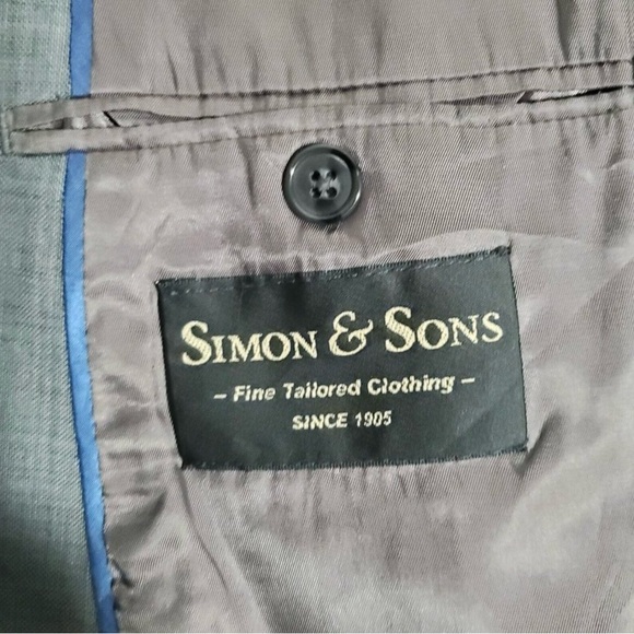 Hart Schaffner Marx Blazer Men’s 34R VGUC Grey 2 Button Double Vented - Picture 9 of 14